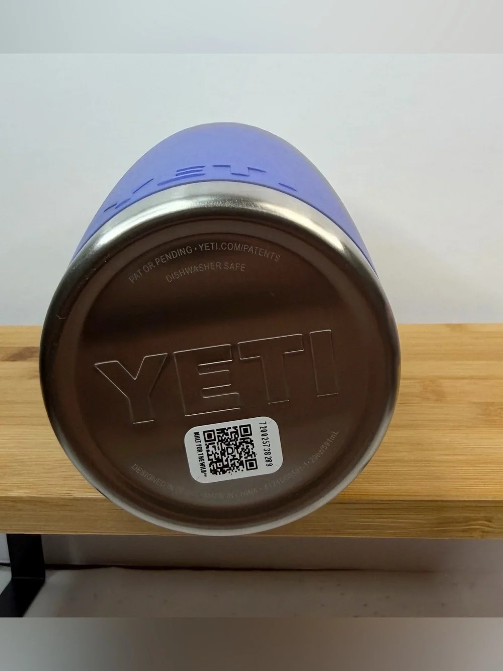 Yeti Blue Stainless Steel Cocktail Shaker with Brushed Steel Top